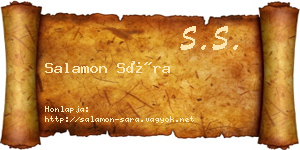 Salamon Sára névjegykártya