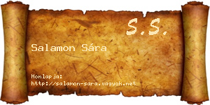 Salamon Sára névjegykártya